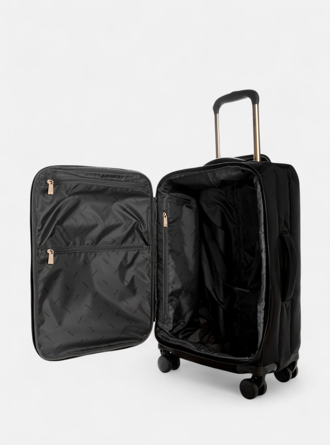 GUESS Luggages Black Follie 45cm Suitcase NN9676983 Inside View