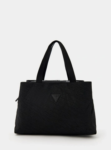 GUESS Womens Black Greyjoy Tri-Compartment Tote Bag NN9876025 Front View