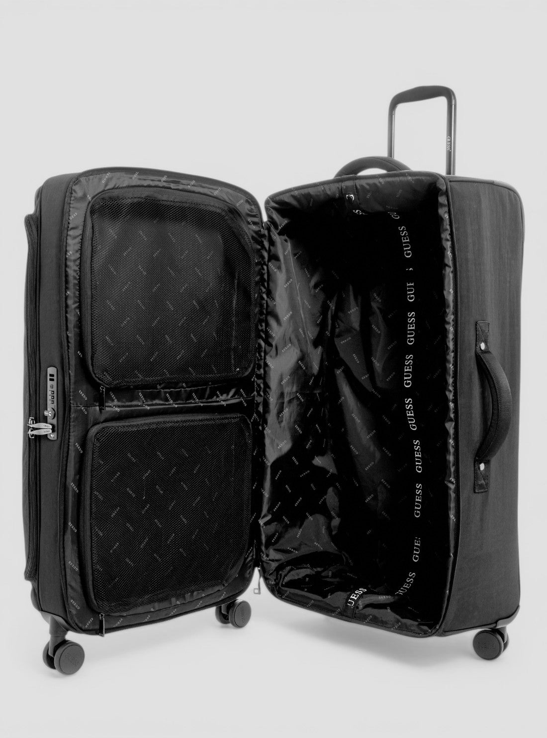 GUESS Accessories Black Greyjoy 71cm Suitcase NN9876988 Inside View