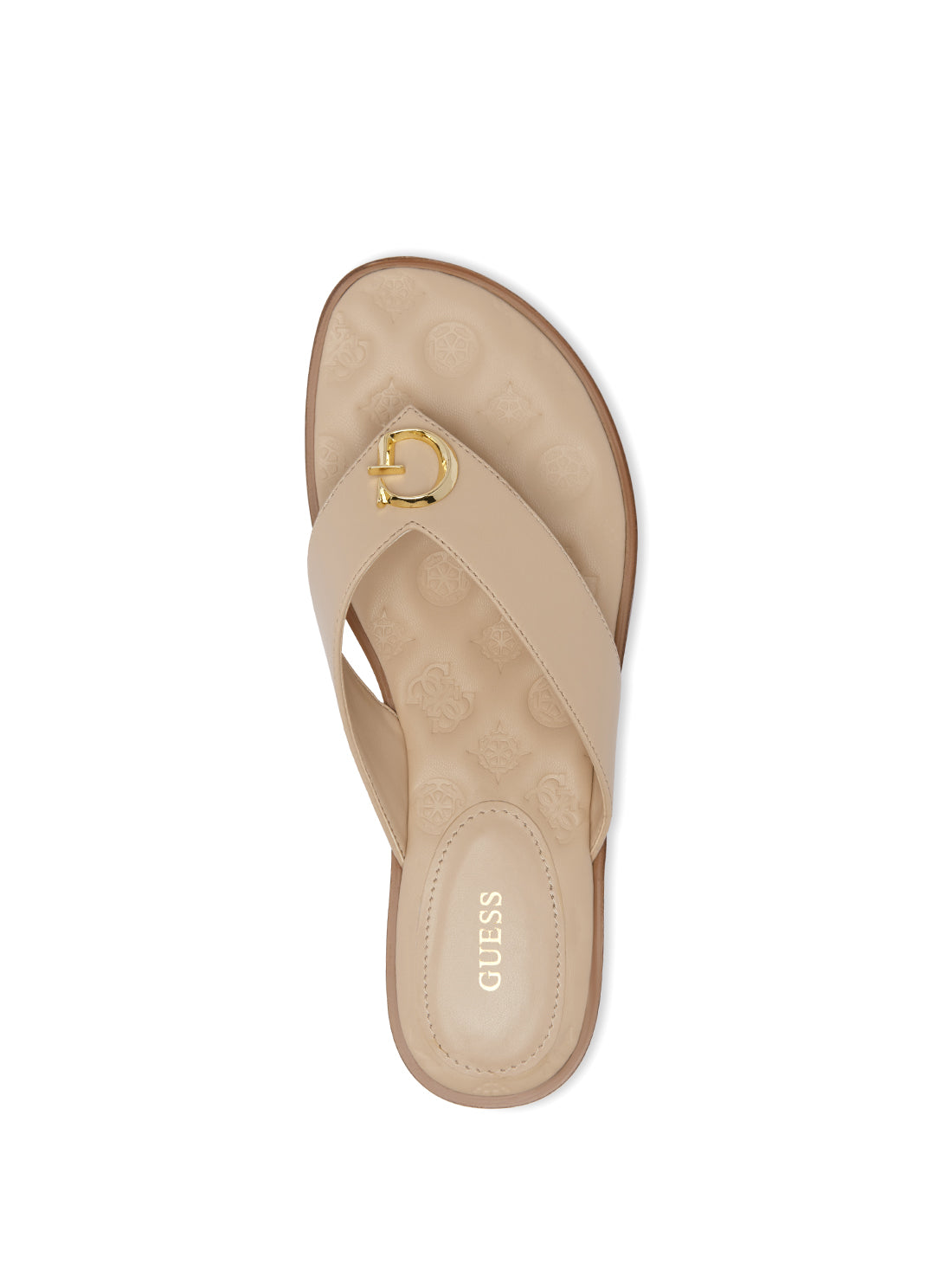 guess womens Nude Noralie Slide Sandals front upper view