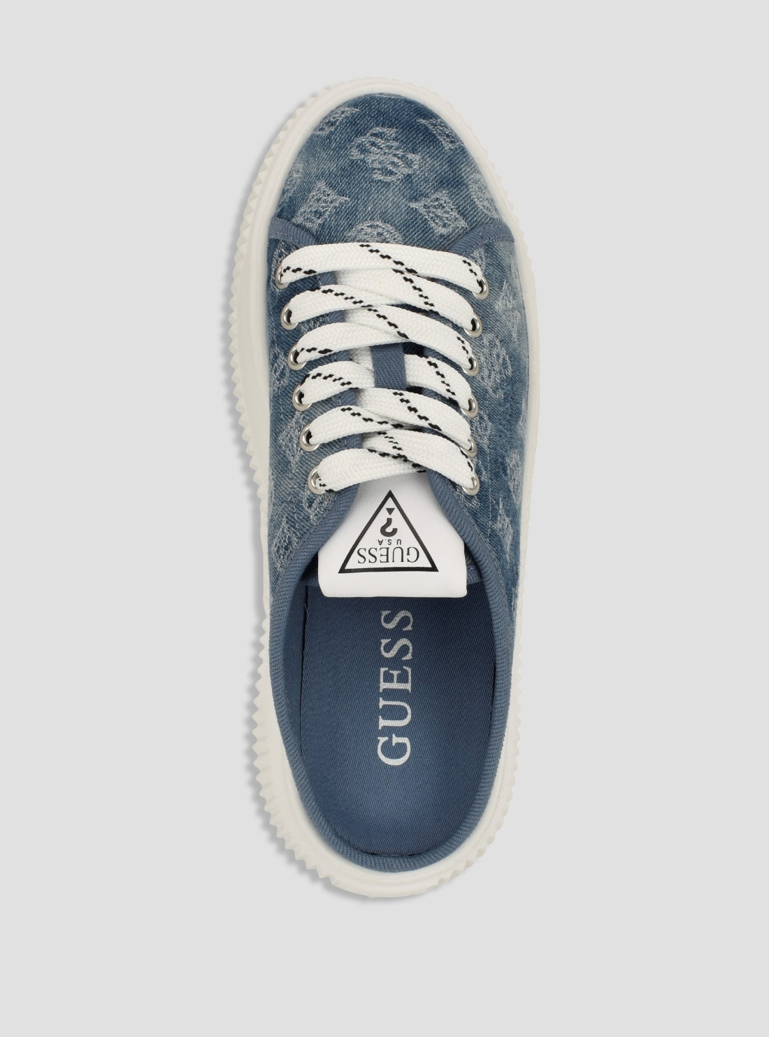 GUESS Womens Medium Blue Nudge Sneakers NUDGE Top View