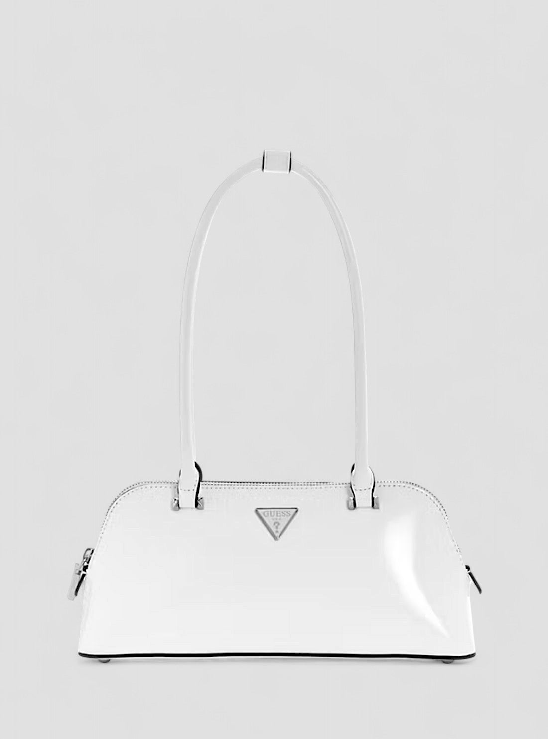 GUESS Womens White Arnela Shoulder Satchel Bag NY949608 Front View