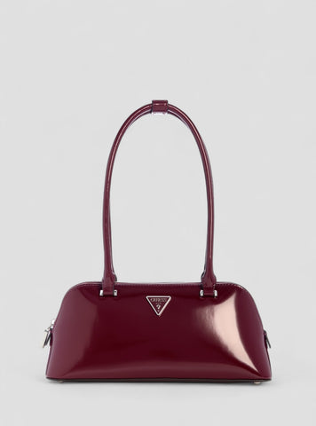 GUESS Womens Red Arnela Shoulder Bag NY949608 Front View