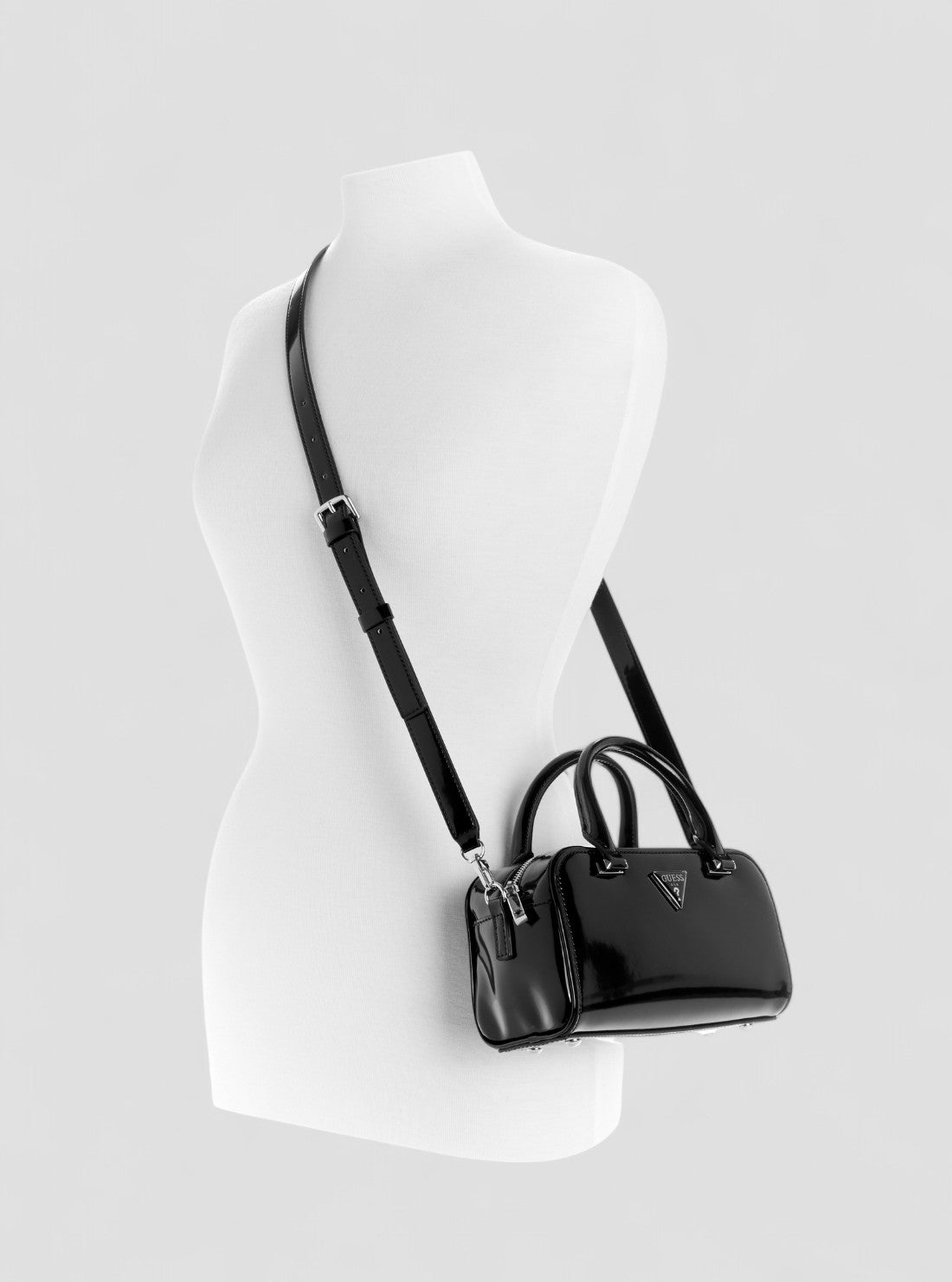 Black Arnela Mini Satchel Bag | GUESS