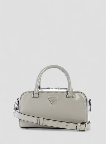 GUESS Womens Grey Arnela Mini Satchel Bag NY949674 Front View