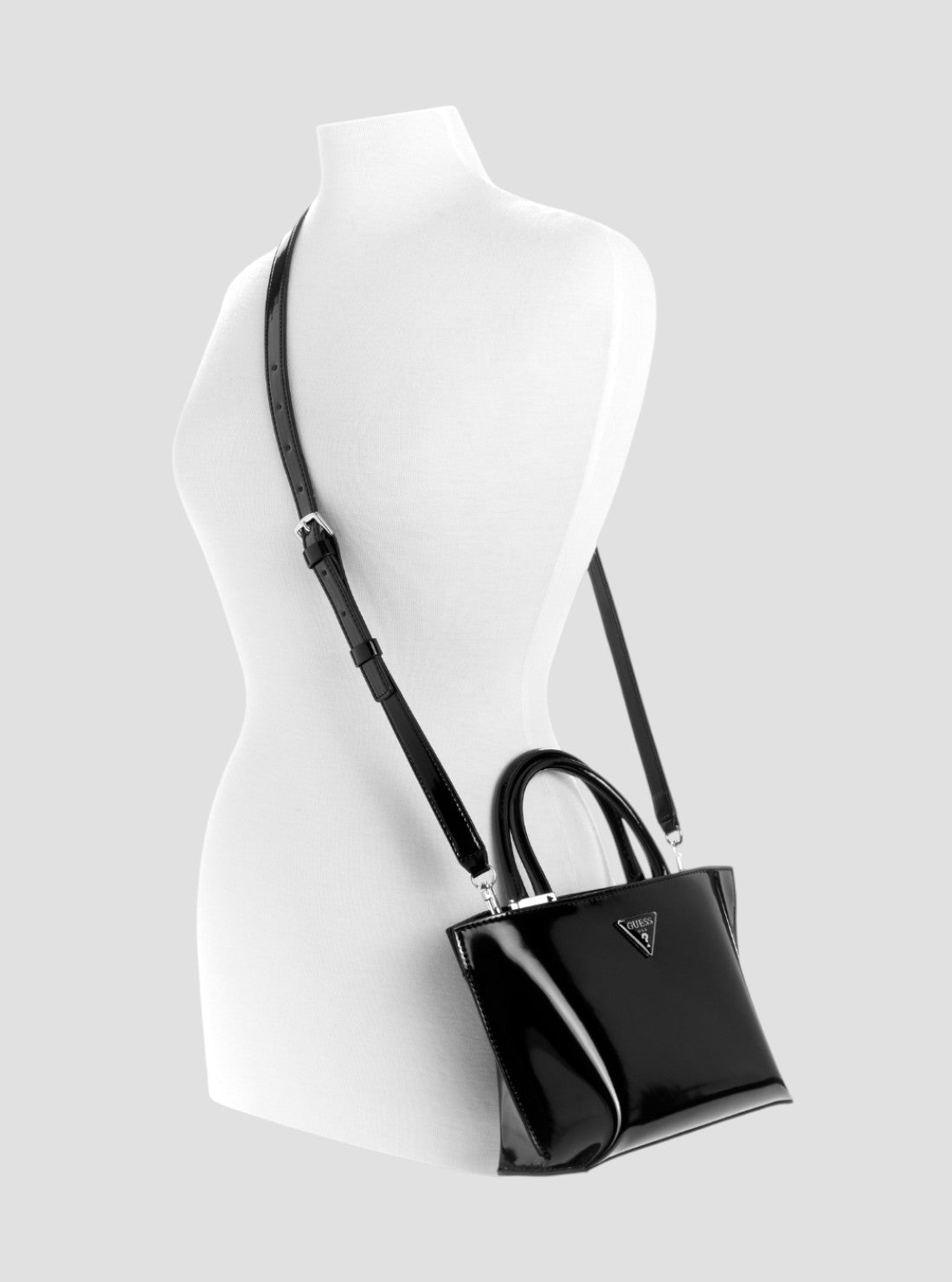 GUESS Womens Black Arnela Mini Tote Bag NY949675 Full View