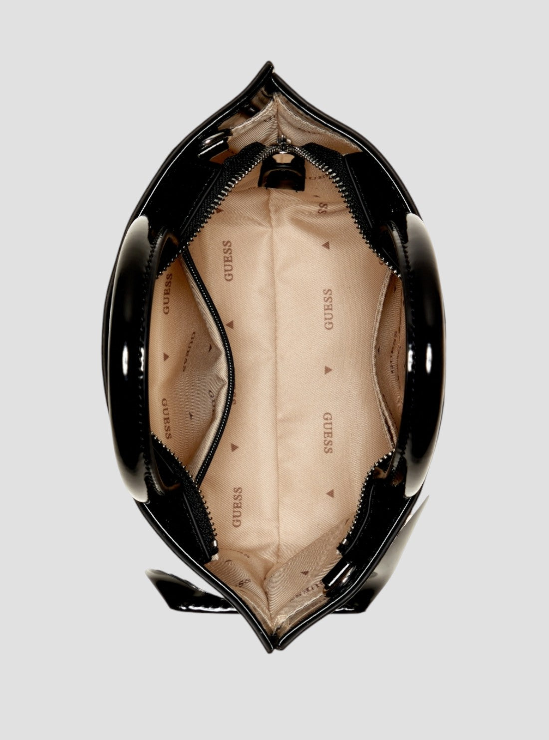 GUESS Womens Black Arnela Mini Tote Bag NY949675 Inside VIew