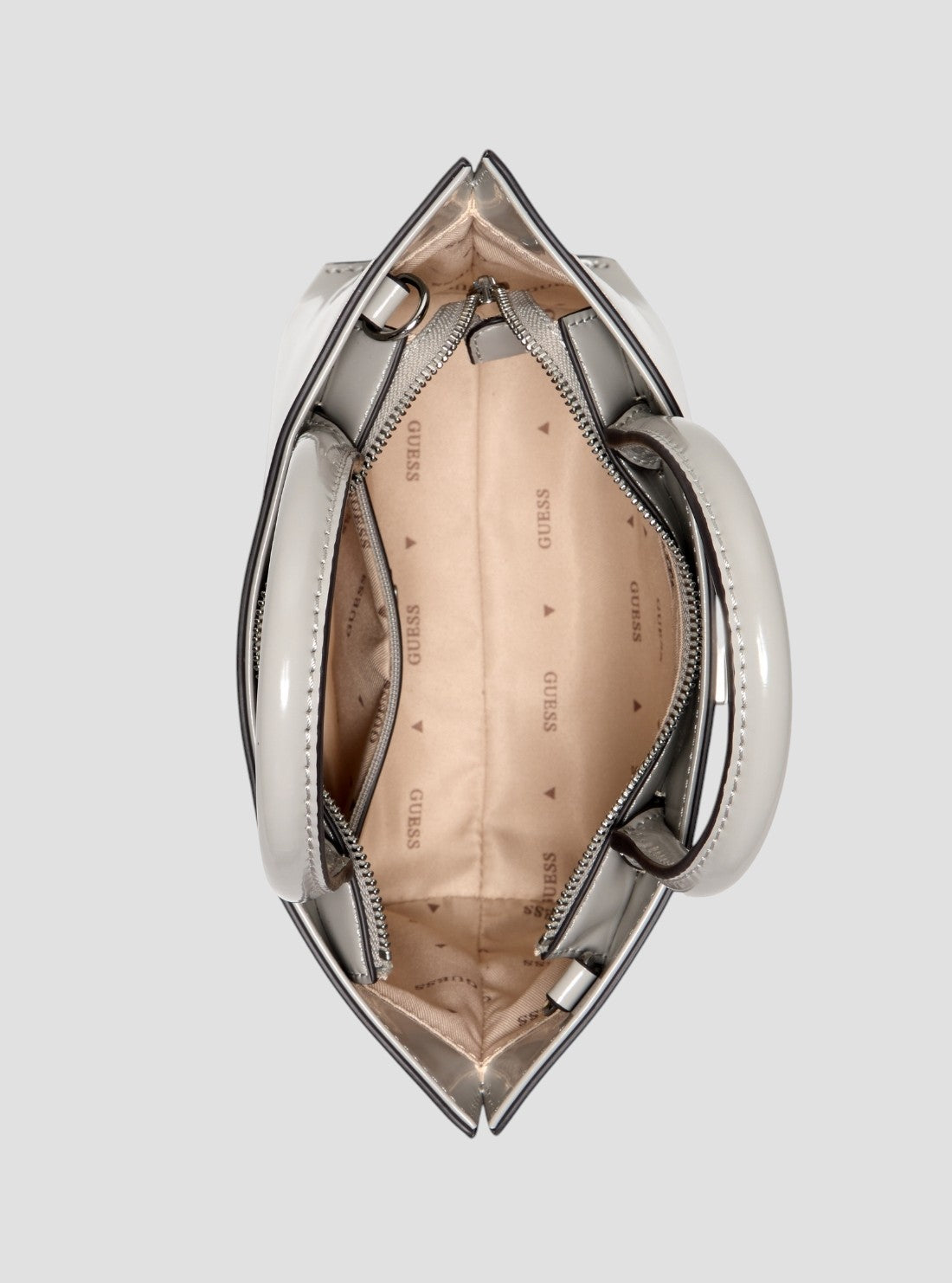 GUESS Womens Grey Arnela Mini Tote Bag NY949675 Inside View