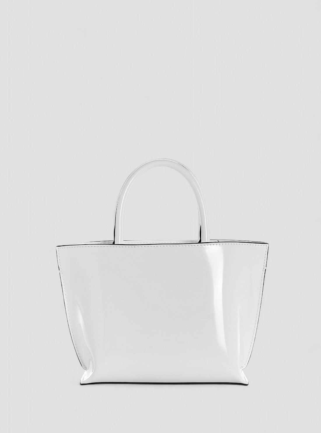 GUESS Womens White Arnela Mini Tote Bag NY949675 Back View