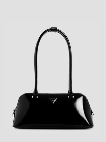 GUESS Womens Black Arnela II Shoulder Satchel Bag NY972308 Front View