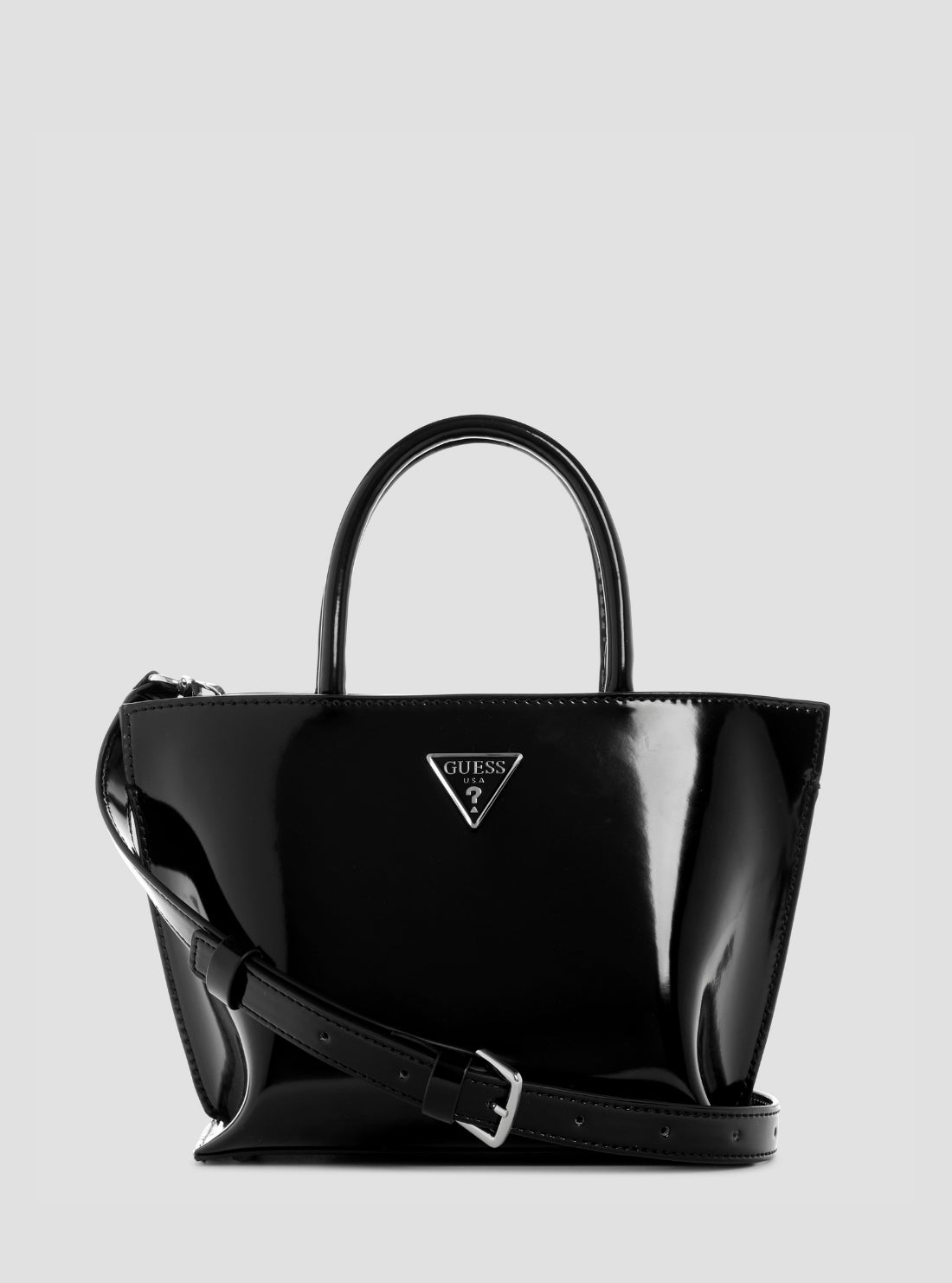GUESS Womens Black Arnela II Mini Tote Bag NY972375 Front View