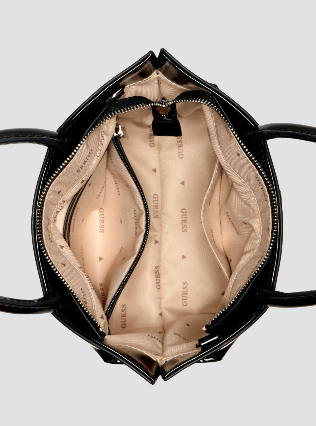 GUESS Womens Black Arnela II Mini Tote Bag NY972375 Inside VIew