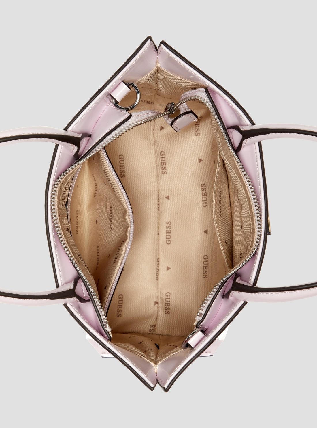 GUESS Womens Pink Arnela II Mini Tote Bag NY972375 Inside View