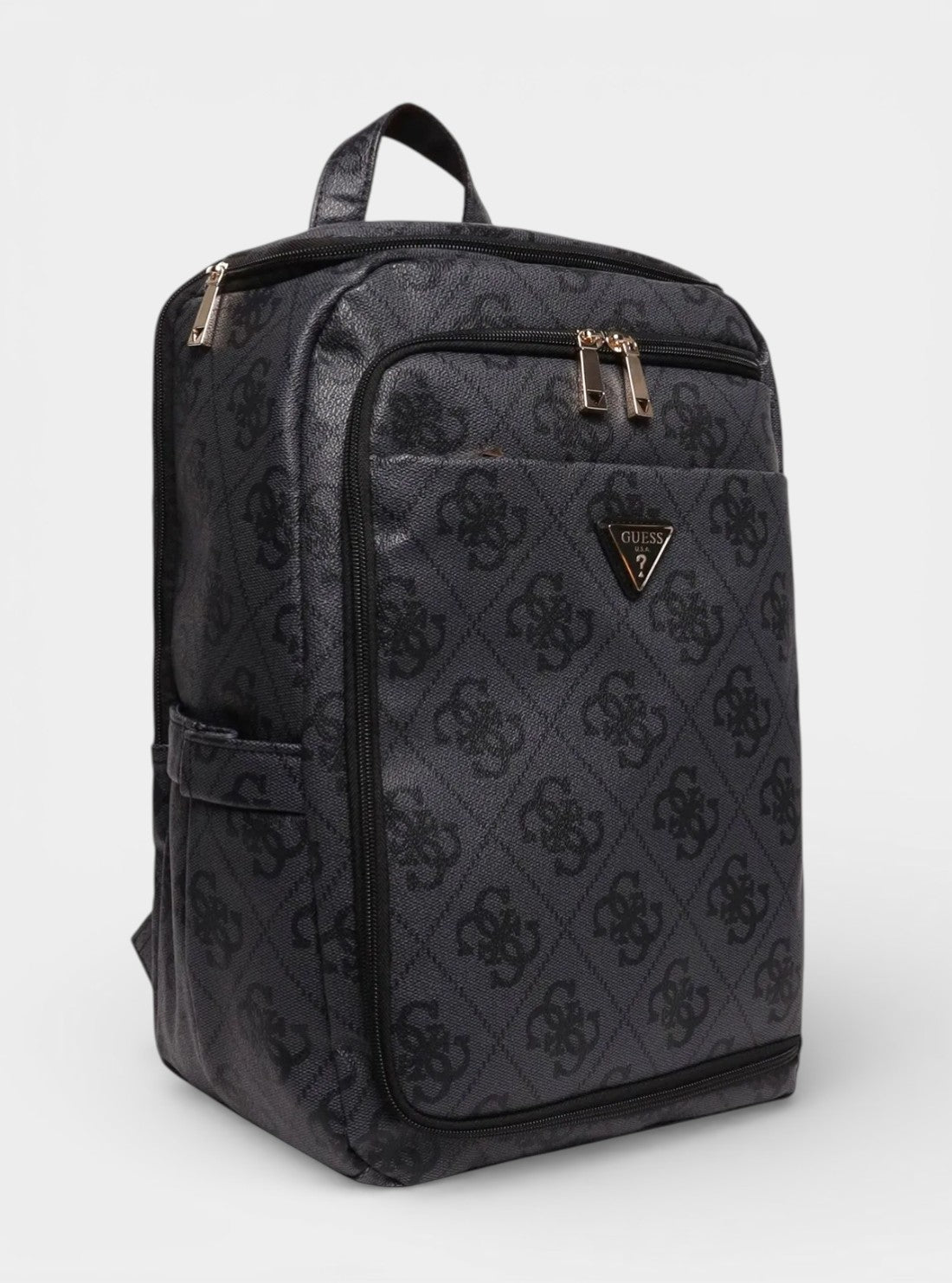 GUESS Accessories Black Logo Berta U-Zip Backpack OB8688033 Front View_2