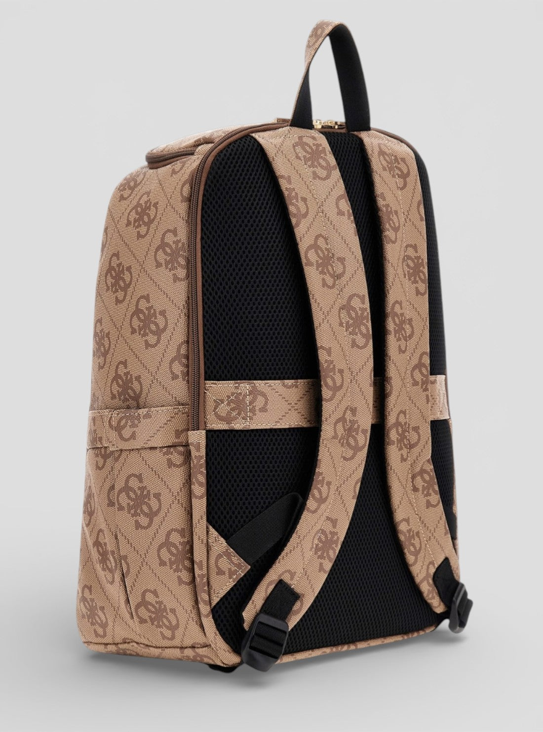 GUESS Accessories Brown Logo Berta U-Zip Backpack OB8688033 Back View