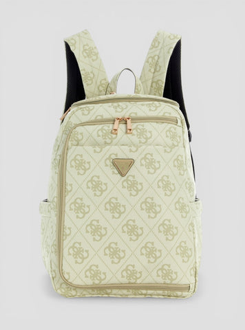 GUESS Accessories Green Logo Berta U-Zip Backpack OB8688033 Front View