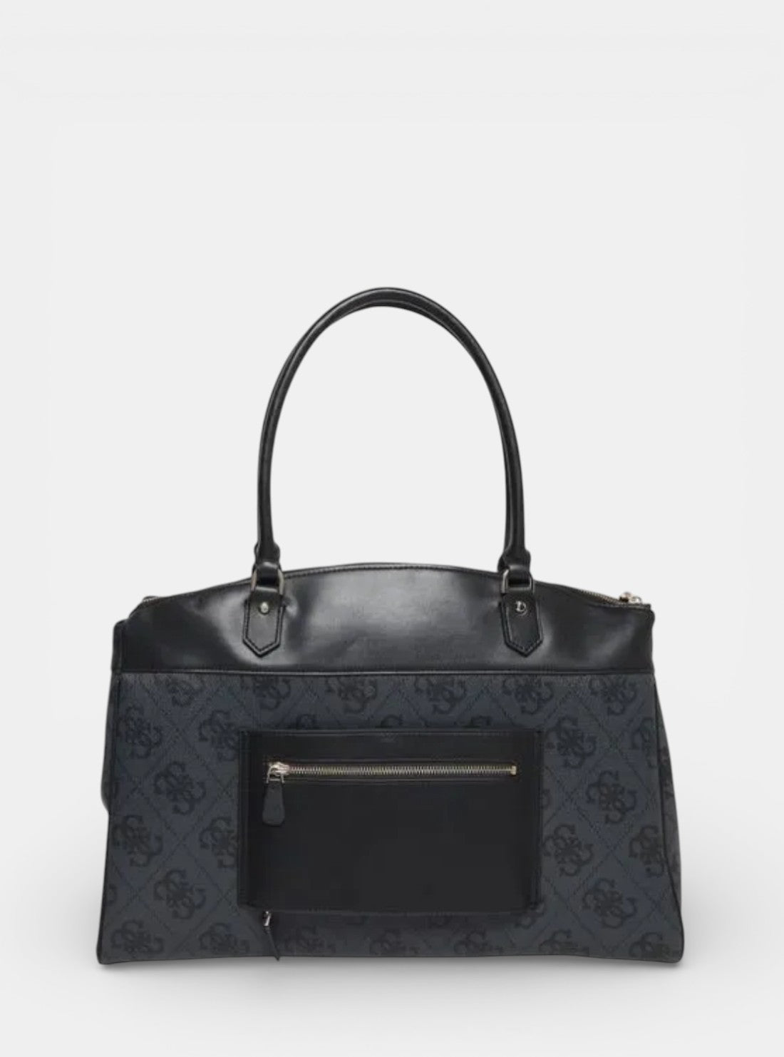 Black Logo Berta Deluxe Dome Tote Bag