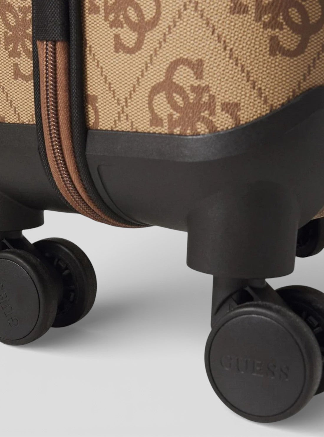 GUESS Luggage Brown Logo Berta 45cm Suitcase OB8688983 Detail View_3