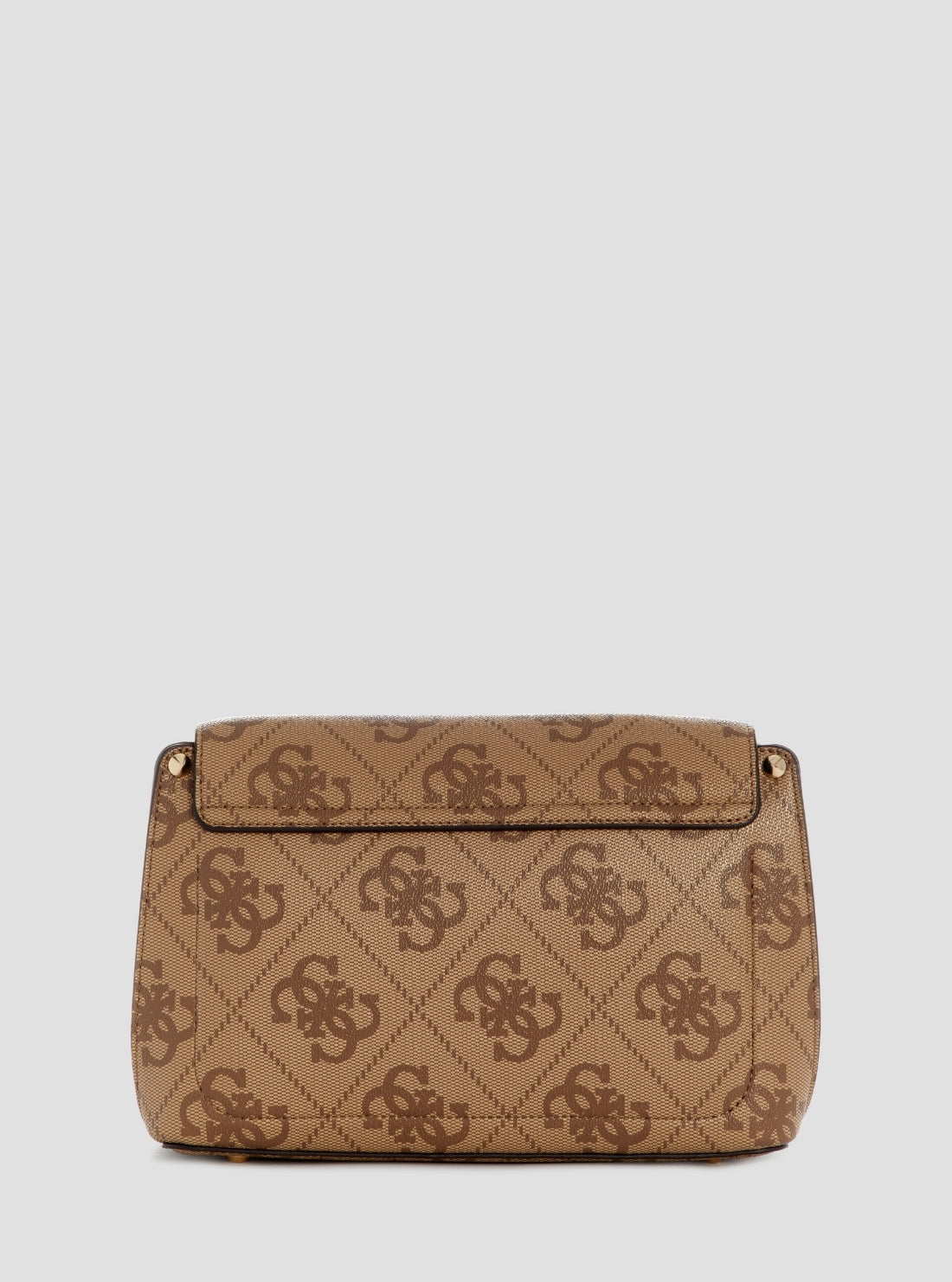 GUESS Womens Brown Logo Meridian II Flap Crossbody Bag OS697420 Back View