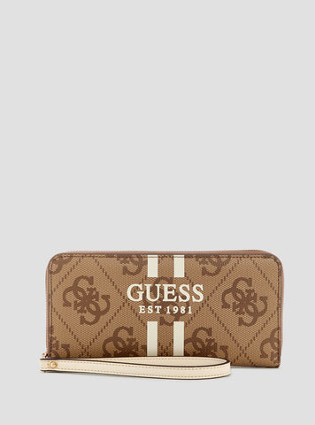 Brown Logo Laurel Large Wallet