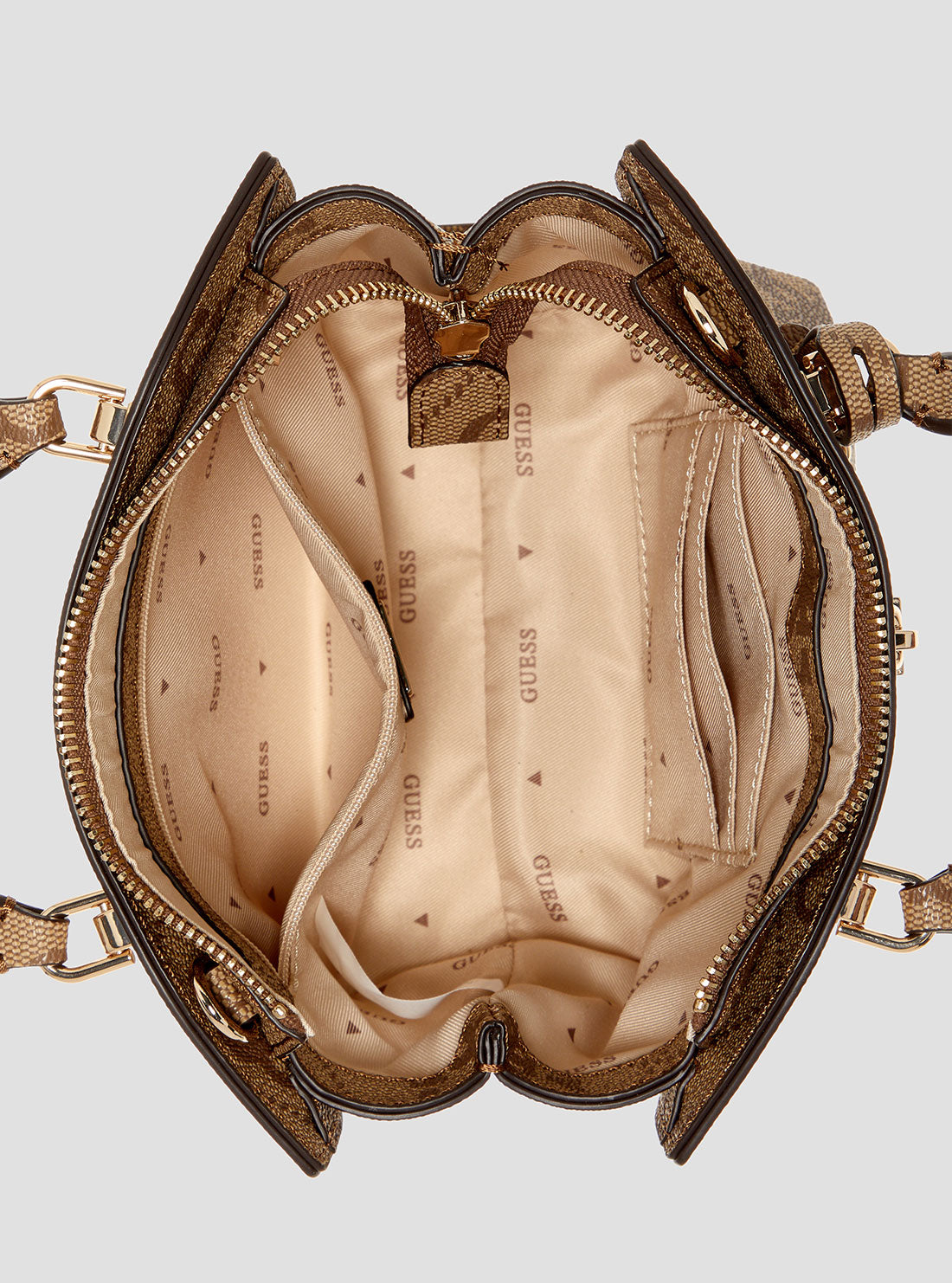 Brown Logo Queensland Mini Satchel Bag