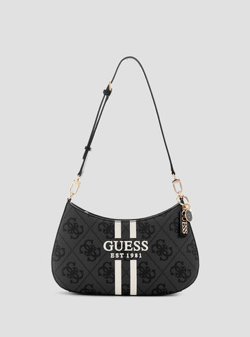 Black Logo Noelle Shoulder Bag