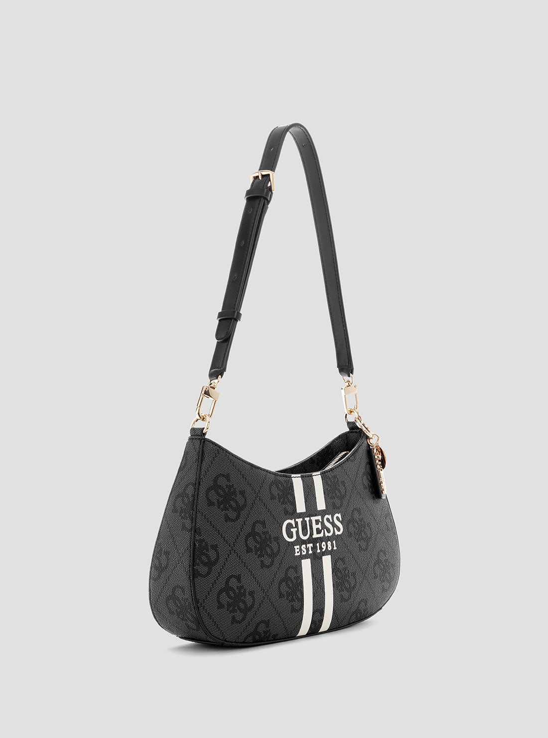 Black Logo Noelle Shoulder Bag