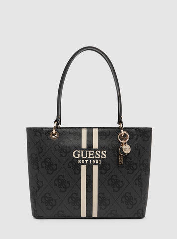 Black Logo Noelle Small Tote Bag