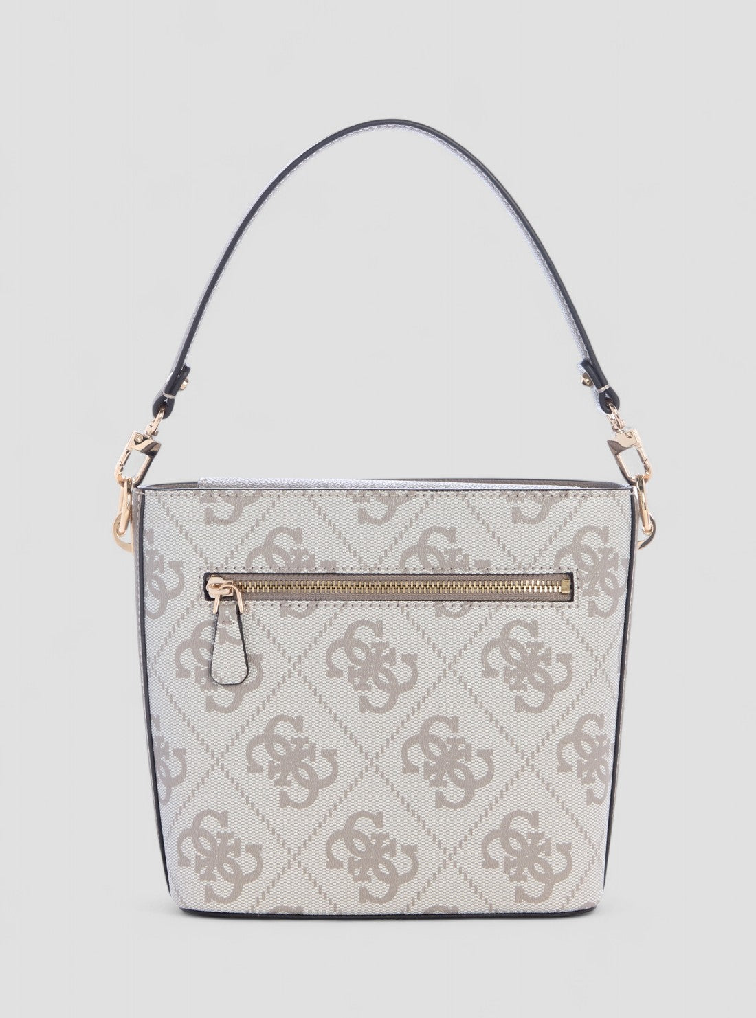 GUESS Womens Grey Logo Karnilla Logo Bucket Bag OS990101 Back View