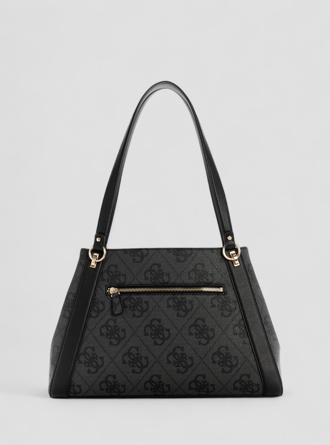 GUESS Womens Black Logo Karnilla Logo Girlfriend Carryall OS990122 Back View