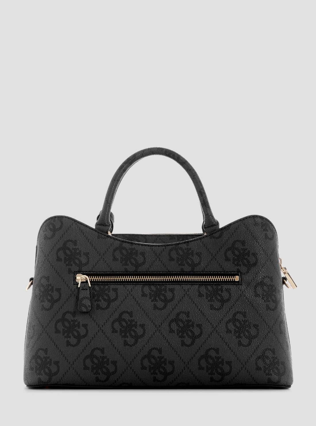 GUESS Womens Black Logo Janie Girlfriend Satchel Bag OS992406 Back View
