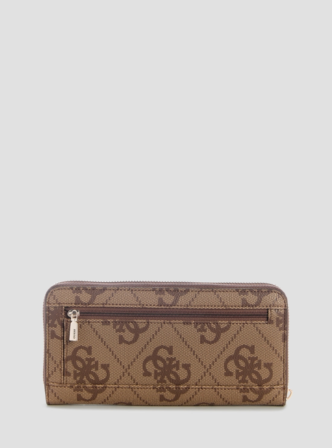 GUESS Womens Brown Logo Janie Large Zip Around Wallet OS9924146 Back View
