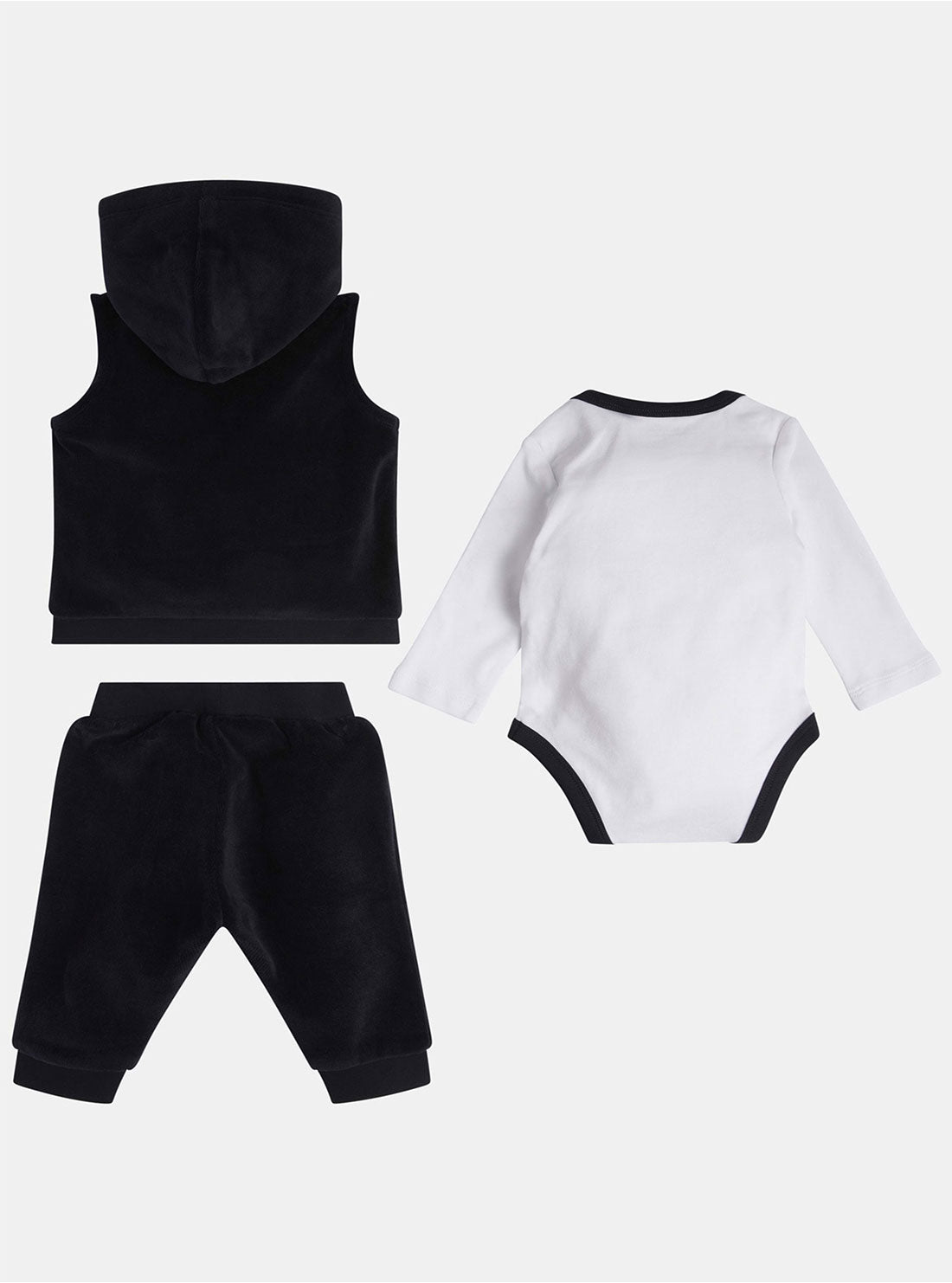 GUESS Navy White Vest Pants 3 Piece Set (0-12M) back view