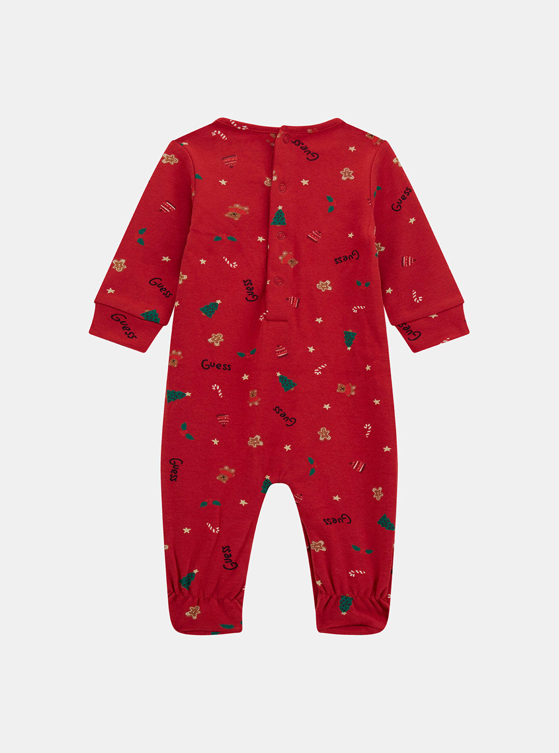 Red Interlock Overall Onesie (0-12M)