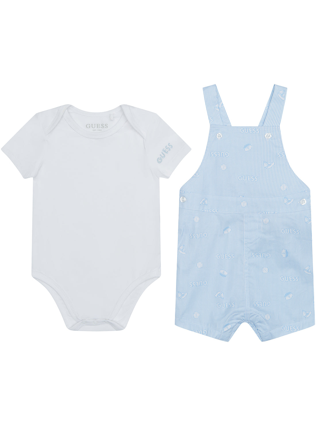 Blue 2 Piece Poplin Playsuit Set (0-12M)