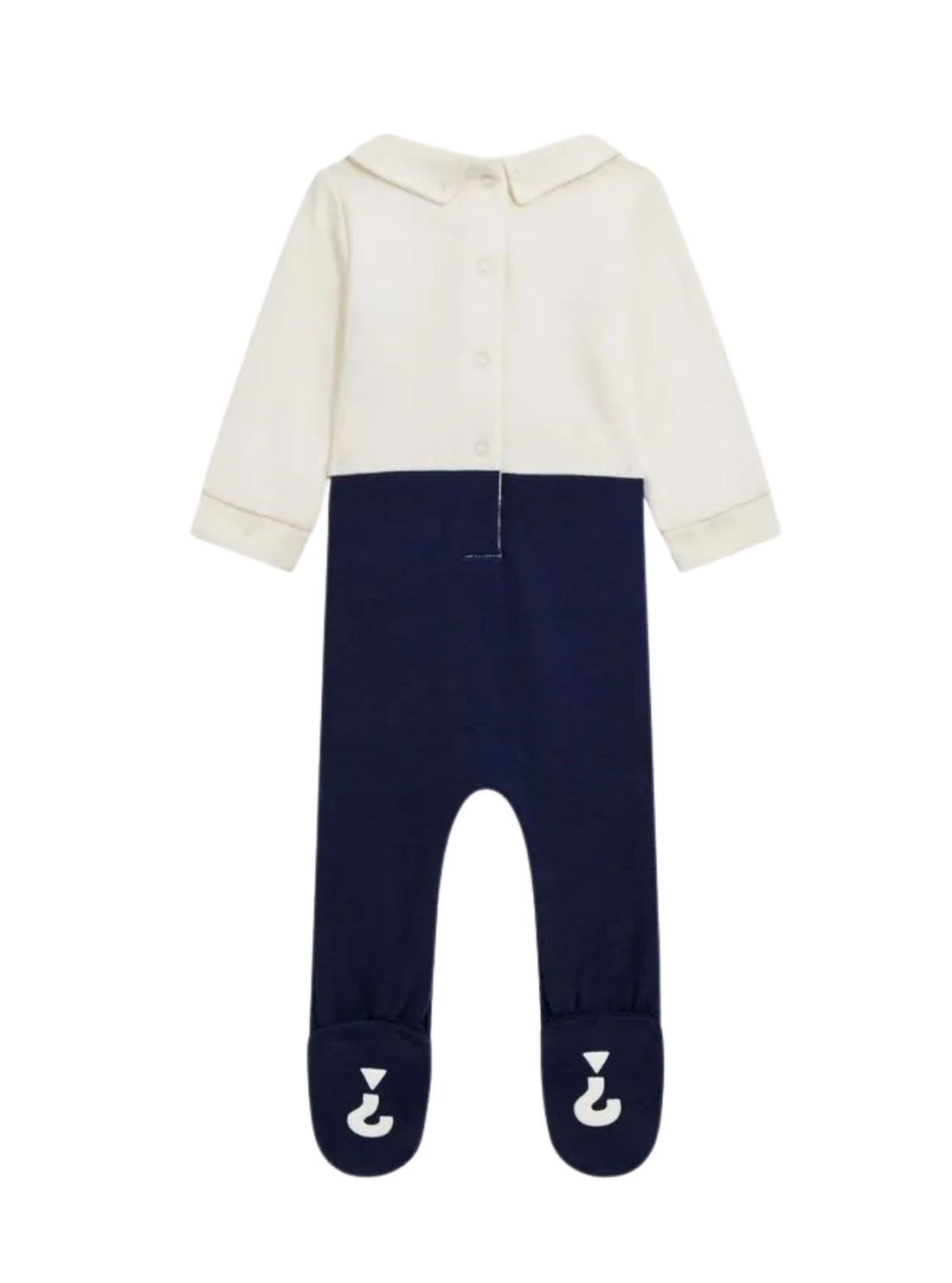 GUESS Kids White Brushed Interlock Overall (0-12m) P5BG00KBEG0 Back View