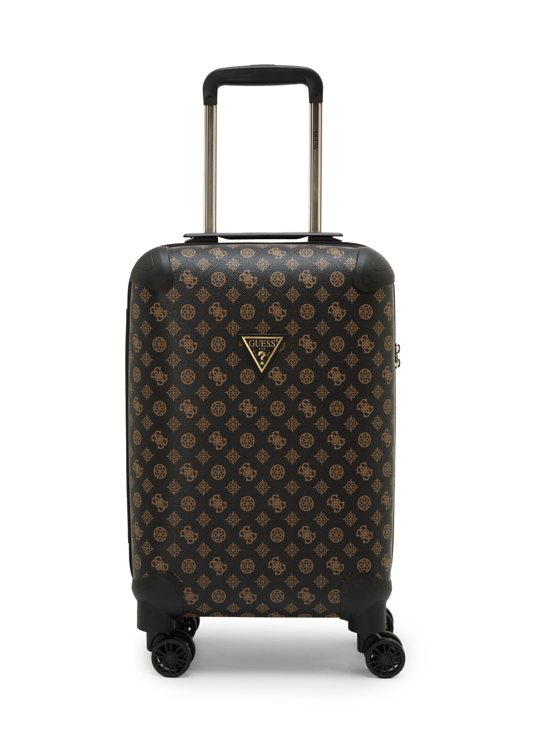 GUESS Brown Logo Jesco 45cm Suitcase front view