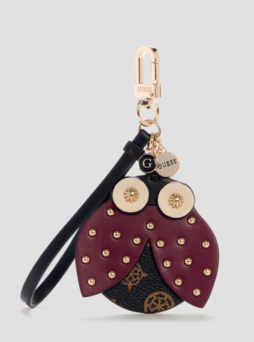 GUESS Accessories Brown Logo Ladybug Animal Charm P9893102 Front View