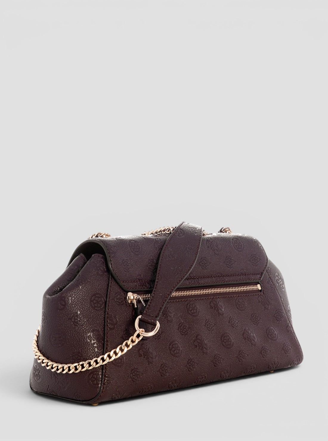 GUESS Womens Brown Logo Blake Convertible Crossbody Flap Bag PD222221 Side View