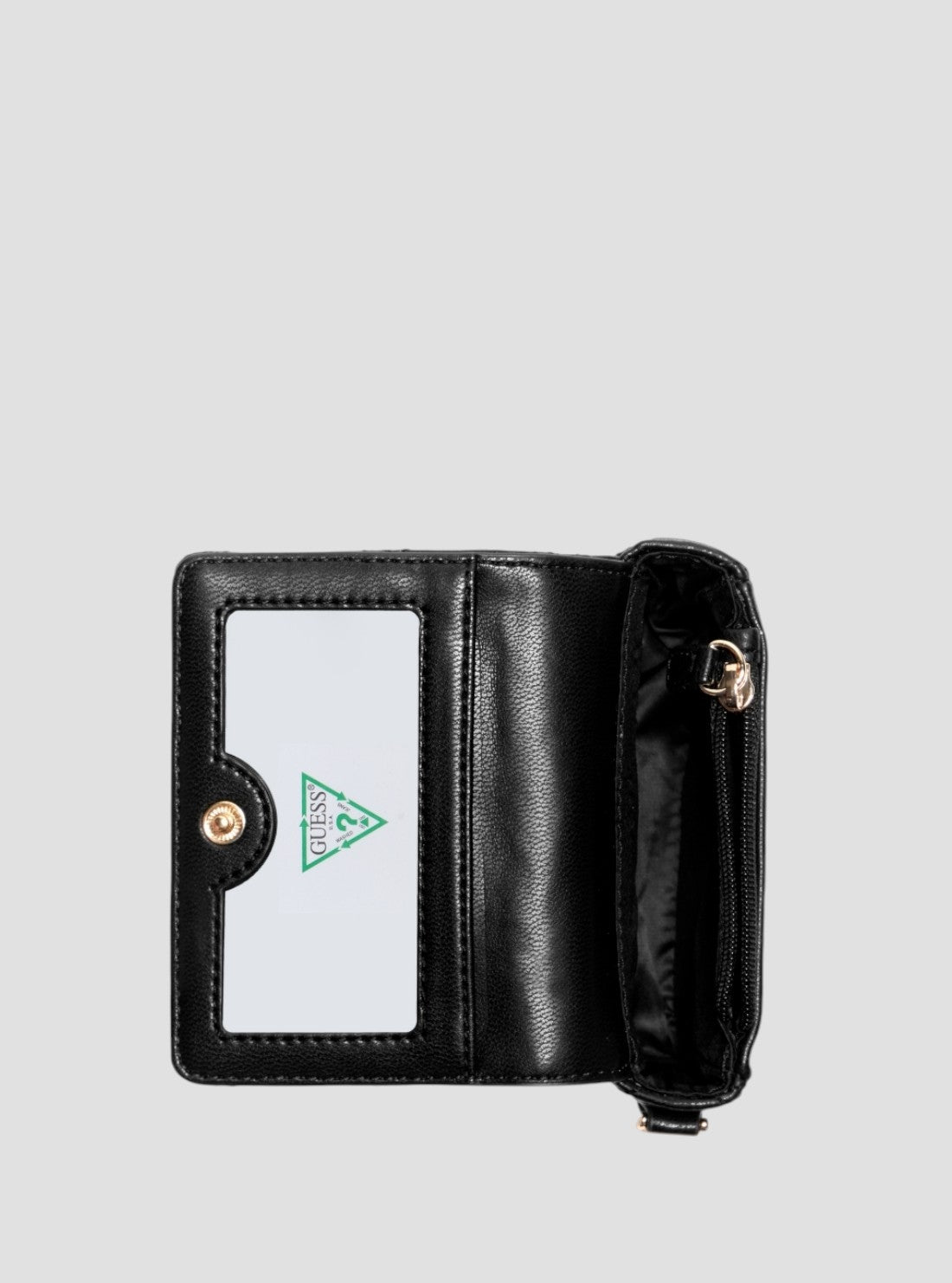 GUESS Womens Black Logo Laurel Micro Mini Wallet PD7459186 Inside View