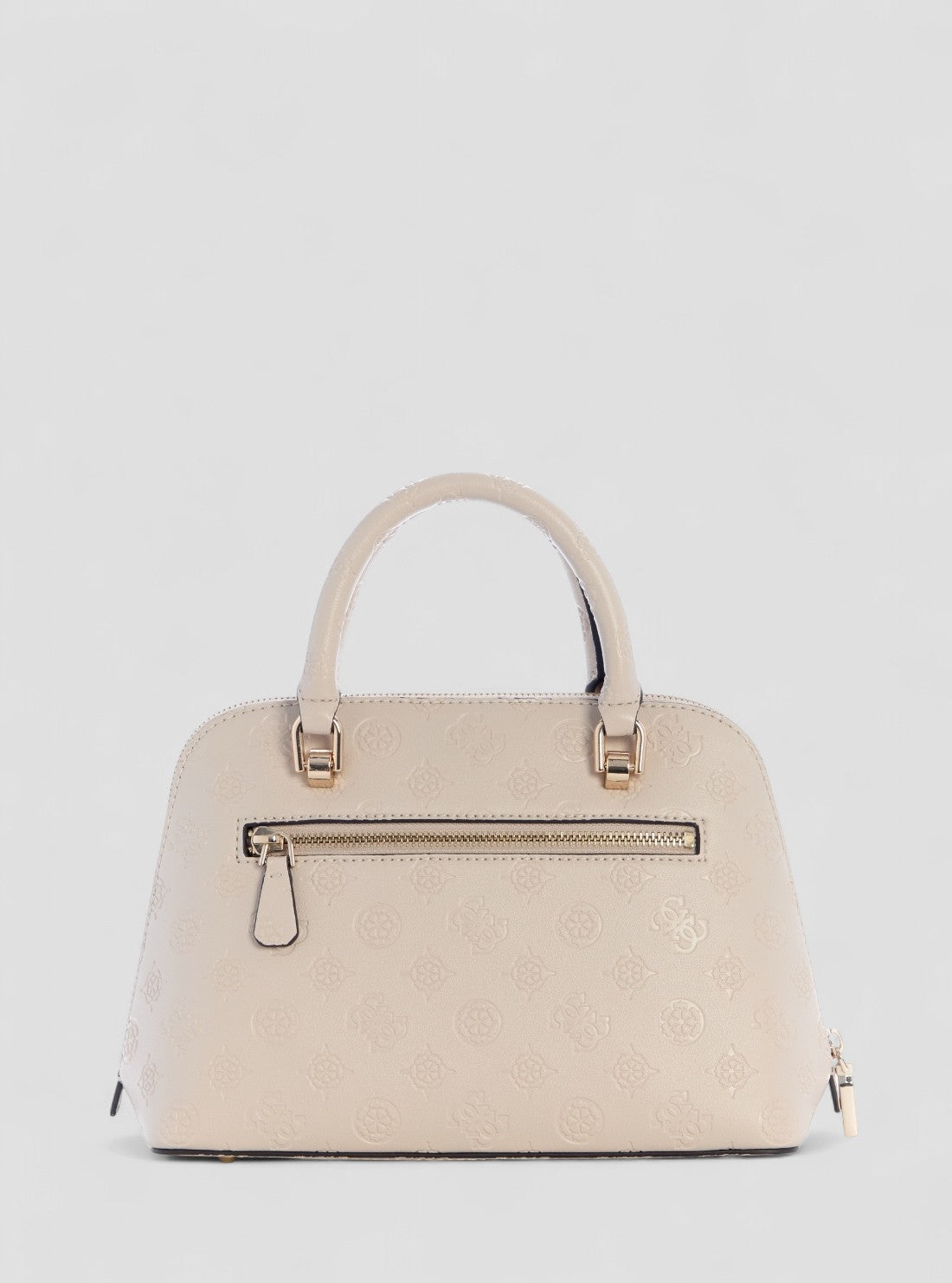GUESS Womens Beige Logo Dita Dome Satchel Bag PD760205 Back View