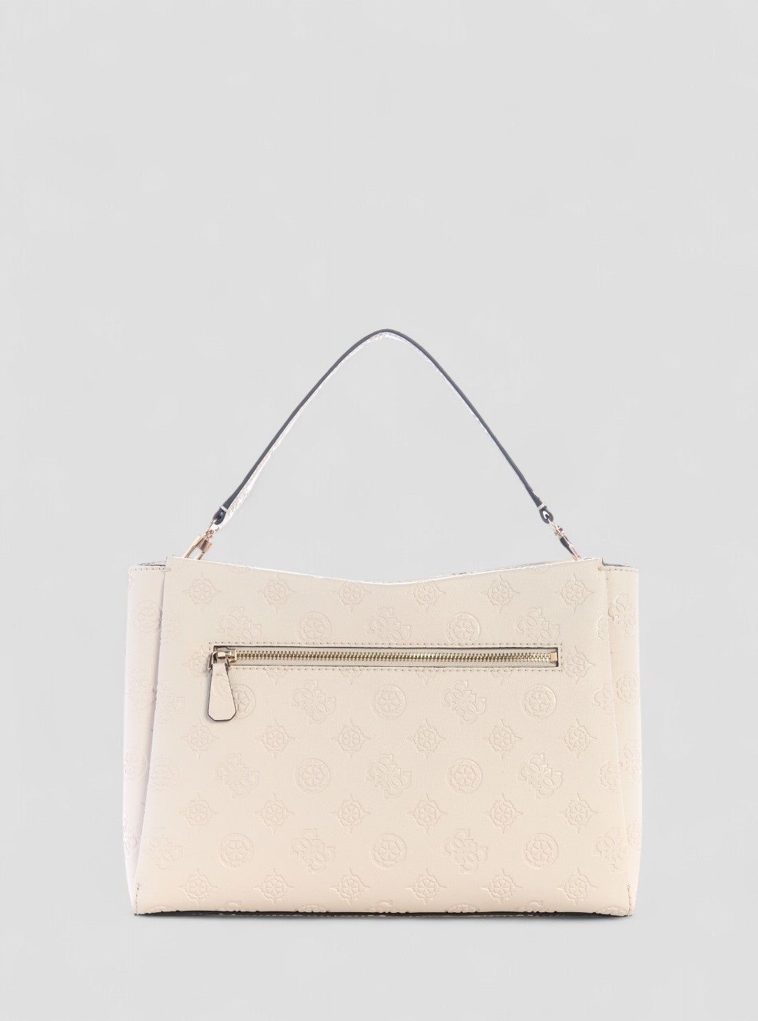 GUESS Womens Beige Tisha Large Girlfriend Satchel Bag PD776407 Back View