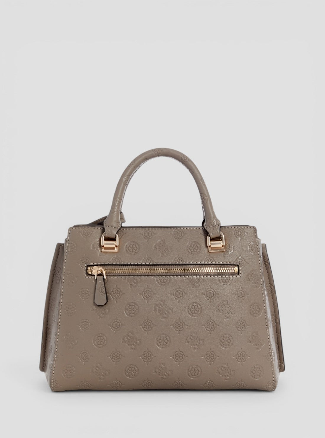 Dark Taupe Logo Zarela Luxury Satchel Bag