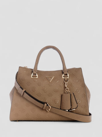 Brown Logo Cresidia II Society Satchel Bag PD988807 Front View