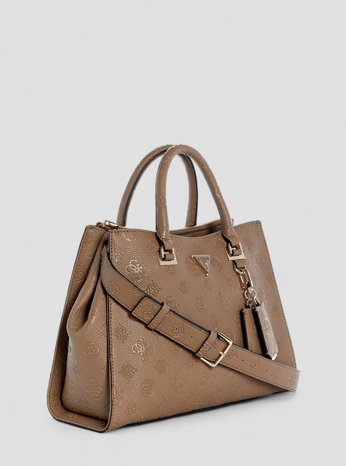 Brown Logo Cresidia II Society Satchel Bag PD988807 Front Side View