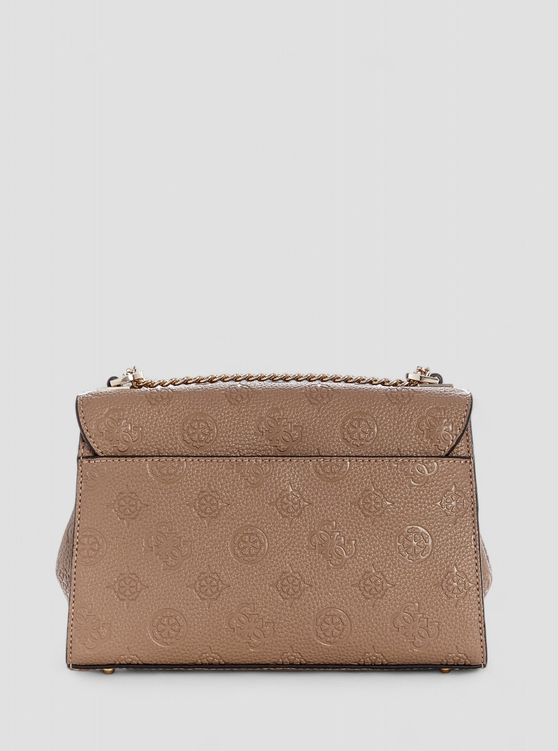 GUESS Womens Brown Logo Cresidia II Convertible Crossbody Flap Bag PD988821 Back View