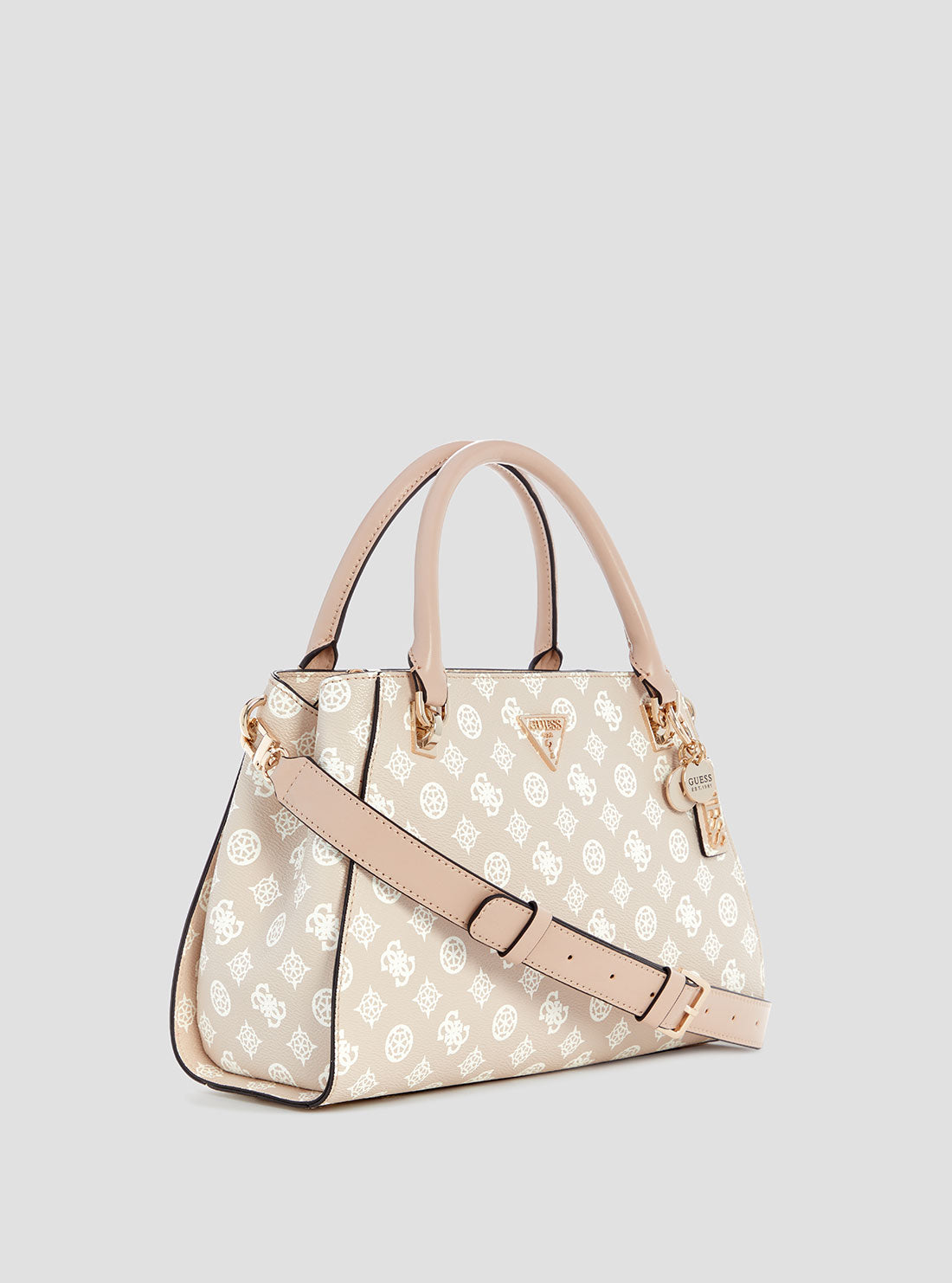 Beige Logo Noelle Luxury Satchel Bag