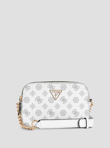 White Logo Noelle Camera Crossbody Bag