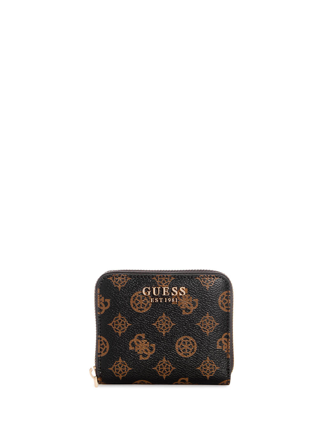 Brown Logo Laurel Small Wallet | GUESS Women's handbags | front view