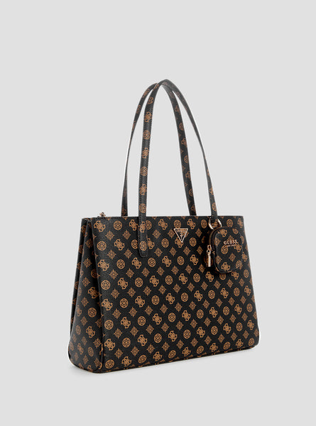 Brown Logo Power Play Tote Bag GUESS - Main Image